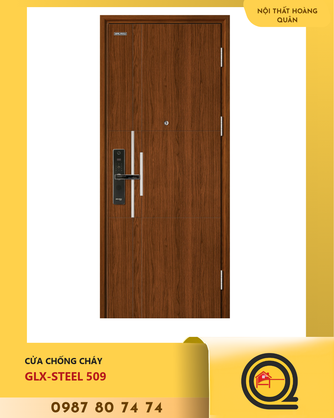 Cửa Thép Vân Gỗ GLX-STEEL 509